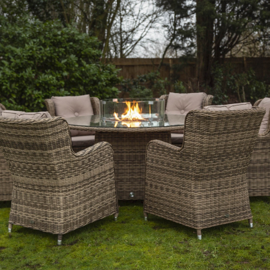 With a Katie Blake fire pit furniture set you and your guests will keep warm well into the evening!