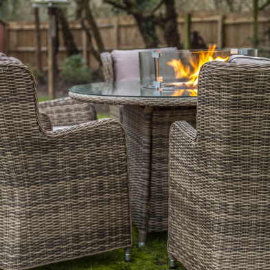 With a Katie Blake fire pit furniture set you and your guests will keep warm well into the evening!