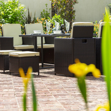 Katie Blake’s NEW ‘Everyday Basics’ outdoor living ready-to-assemble garden furniture range.