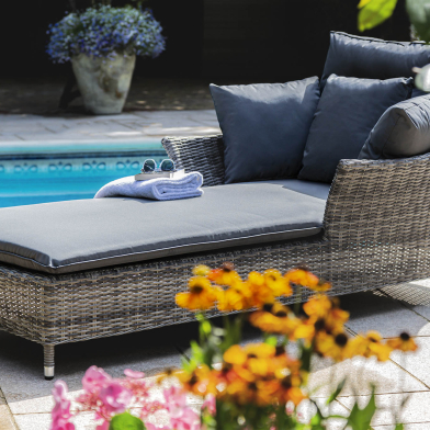 Rattan Garden Sun Lounger