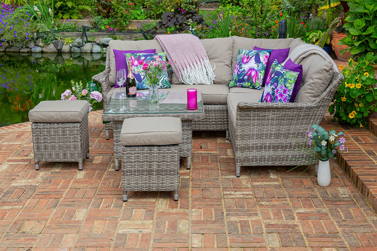 Katie Blake Flamingo Rattan Reclining Garden Furniture