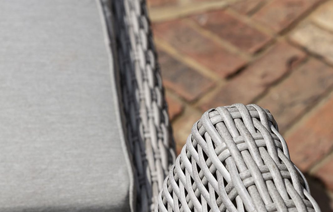 Flamingo Grey Rattan Reclining Lounger Set