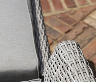Flamingo Grey Rattan Reclining Lounger Set