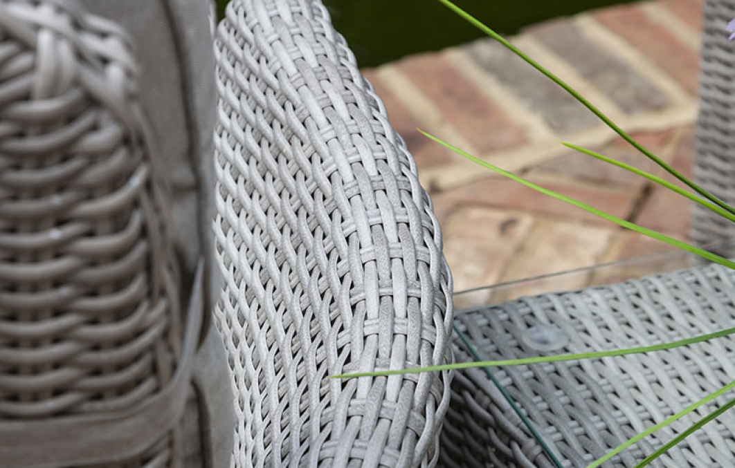 Flamingo Grey Rattan Reclining Lounger Set