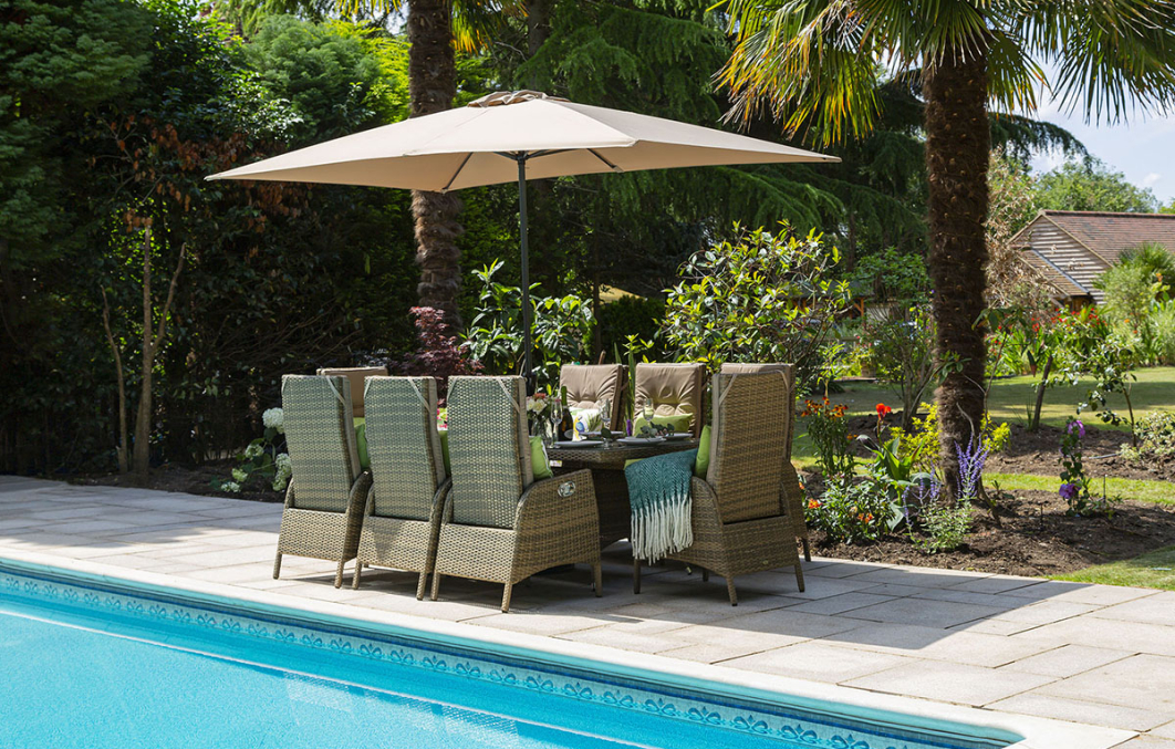 Sandringham 8 Chair Rectangular Reclining Set