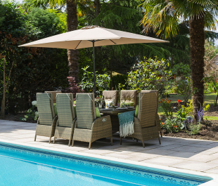 Sandringham 8 Chair Rectangular Reclining Set