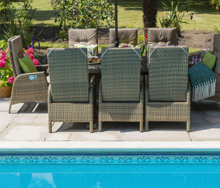 Sandringham 8 Chair Rectangular Reclining Set