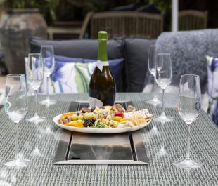 Sandringham KD High Dining Corner Fire Pit Set