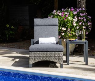 Marlowe Luxe Single Sunlounger with Side Table