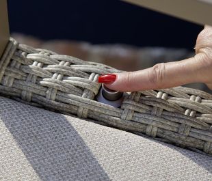 Marlowe Luxe 6 Seat Reclining Dining Set with Rectangular Extending Table