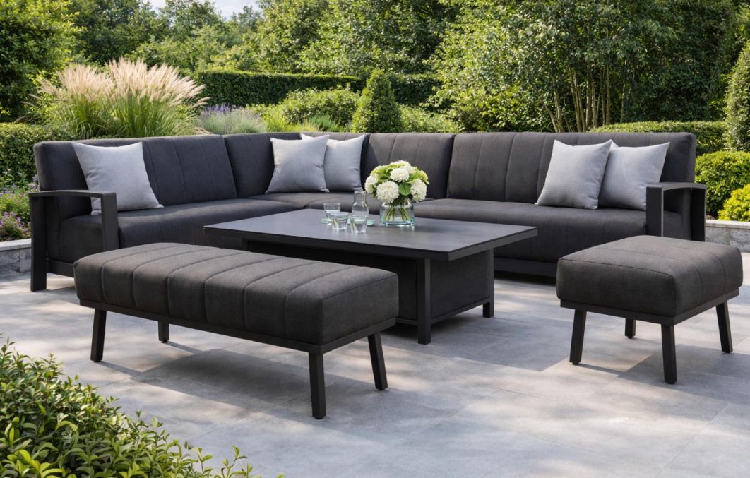 Marlowe Prestige Large Corner Set with Adjustable Table