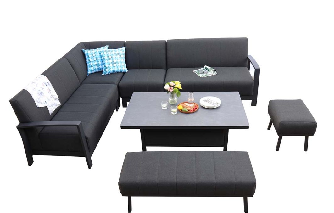 Marlowe Prestige Large Corner Set with Adjustable Table