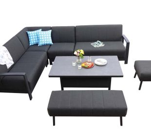 Marlowe Prestige Large Corner Set with Adjustable Table