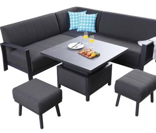 Marlowe Prestige Compact Corner Set with Adjustable Table