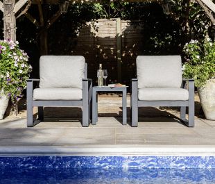 Windsor 2 Seat Aluminium Lounge Set