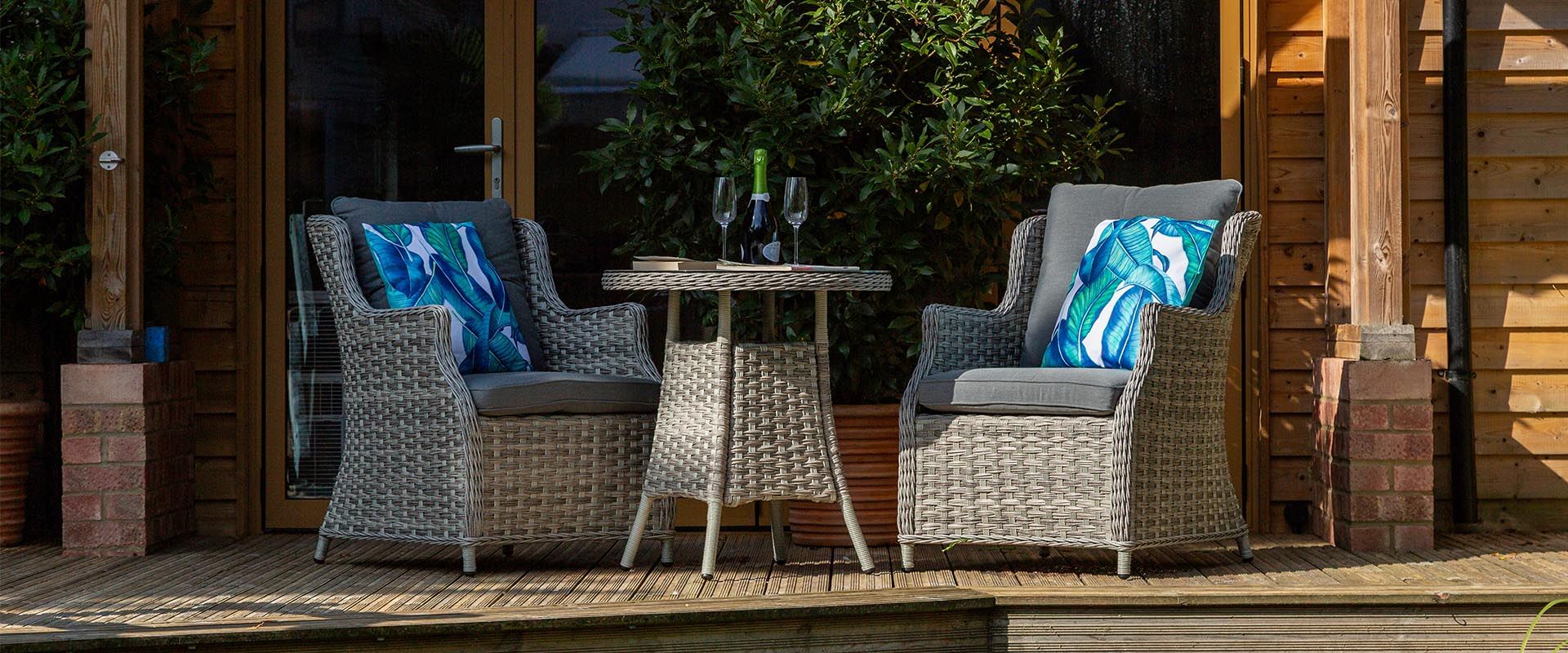 Windsor Heritage 2 Seat Rattan Bistro Set with 70cm Table