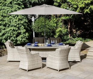 Windsor Heritage 6 Seat Dining Set with Rectangular Table