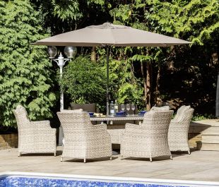 Windsor Heritage 6 Seat Dining Set with Rectangular Table