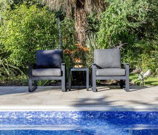 Windsor 2 Seat Aluminium Lounge Set