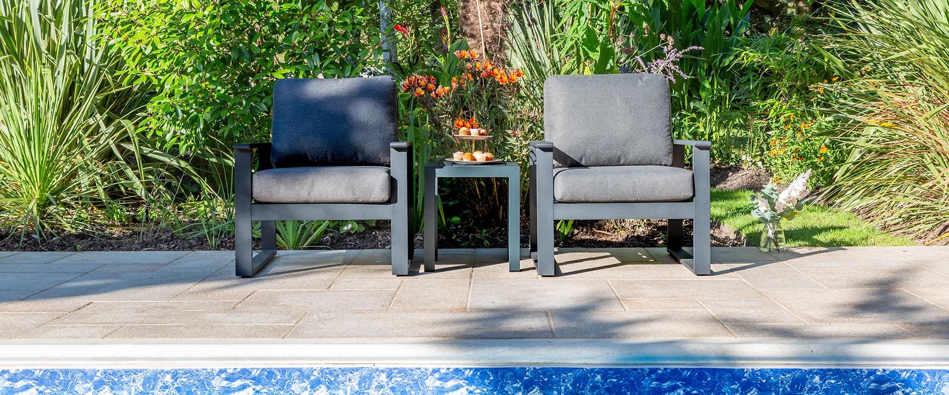 Windsor 2 Seat Aluminium Lounge Set