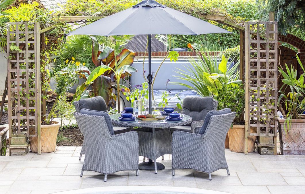 Verona 4 Seat Dining Set with 120cm Round Dining Table