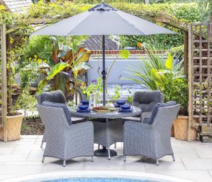 Verona 4 Seat Dining Set with 120cm Round Dining Table