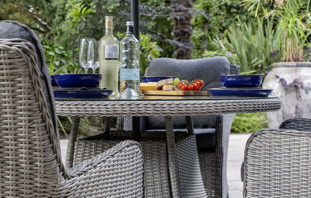 Verona 4 Seat Dining Set with 120cm Round Dining Table