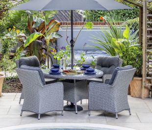 Verona 4 Seat Dining Set with 120cm Round Dining Table