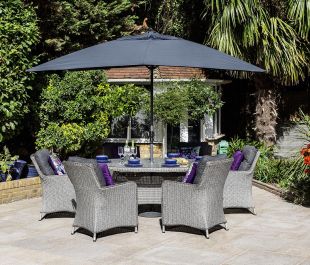 Verona 6 Seat Dining Set with 140cm Round Dining Table