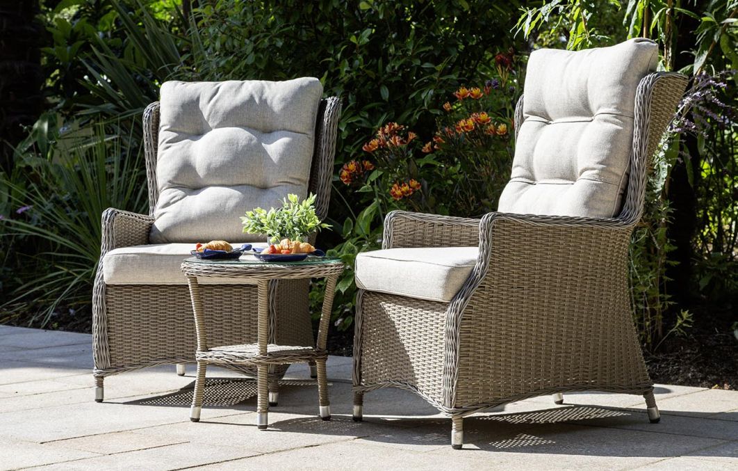 Florence Lounge Set – 2 Chairs, 50cm x 50cm Table + Cover