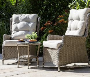Florence Lounge Set – 2 Chairs, 50cm x 50cm Table + Cover