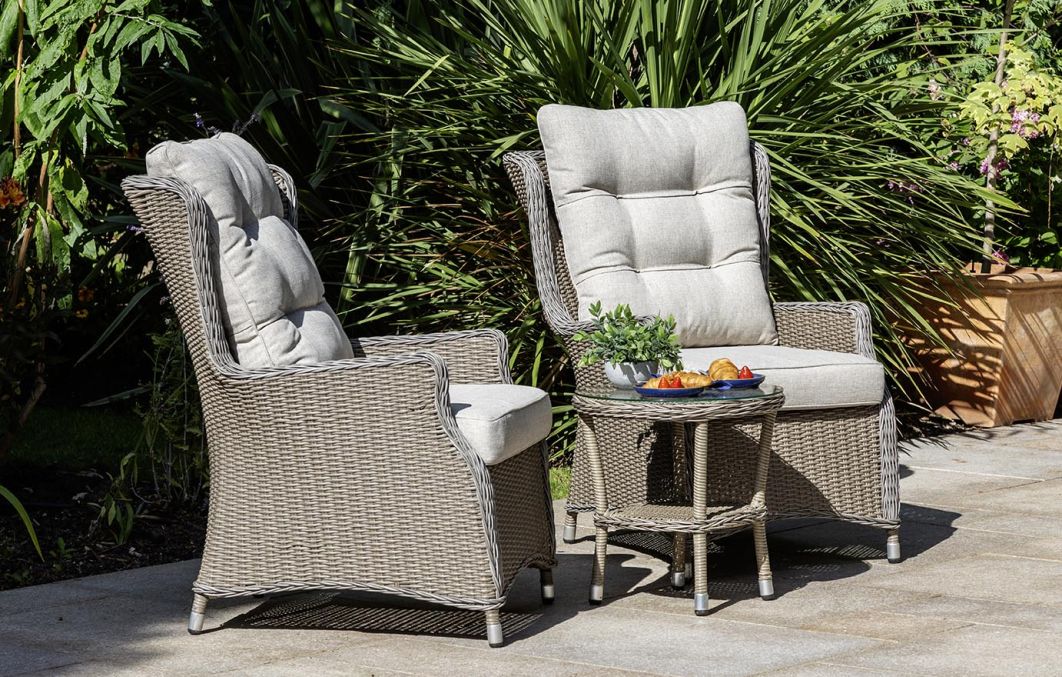 Florence Lounge Set – 2 Chairs, 50cm x 50cm Table + Cover