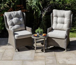 Florence Lounge Set – 2 Chairs, 50cm x 50cm Table + Cover
