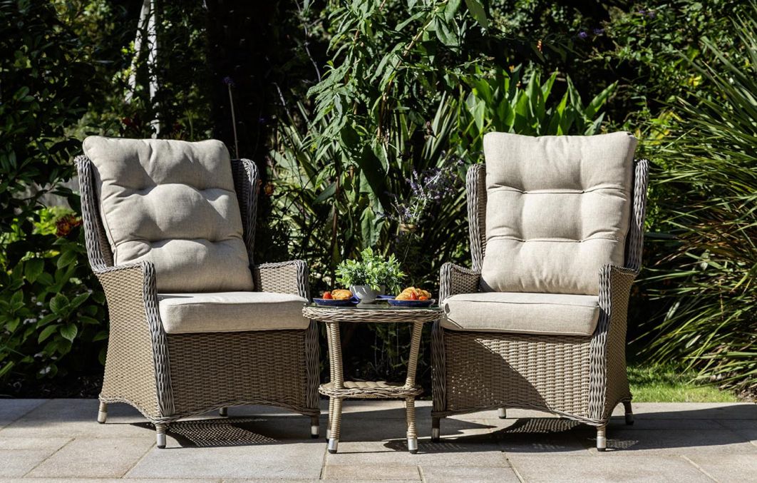 Florence Lounge Set – 2 Chairs, 50cm x 50cm Table + Cover