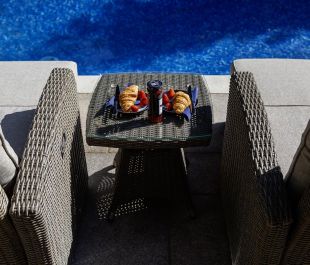 Savannah Deluxe Reclining Lounge Set 2 Chairs 2 Footstools Table