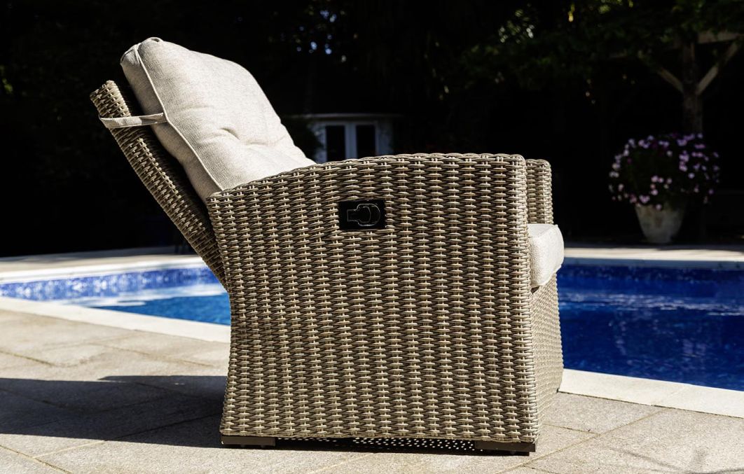 Savannah Deluxe Reclining Lounge Set 2 Chairs 2 Footstools Table