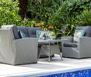 Savannah 2 Seat Sofa Set 2 Armchairs Table & Cover