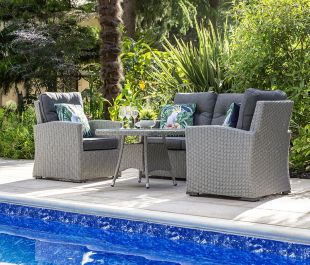 Savannah 2 Seat Sofa Set 2 Armchairs Table & Cover