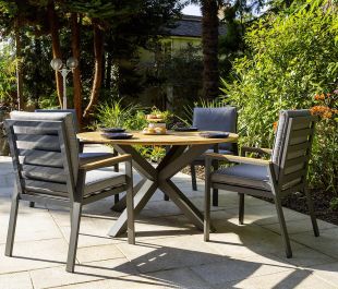 Knightsbridge 4 Seat Dining Set with 120cm Teak Table