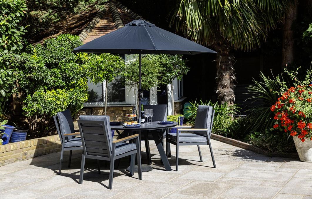 Knightsbridge 4 Seat Dining Set with 120cm Ceramic Table