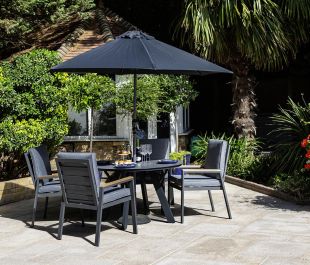 Knightsbridge 4 Seat Dining Set with 120cm Ceramic Table