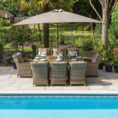 Milan 8 Seat Dining Set
