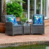 Seville 6 Seater Rectangular Fire Pit Table Set
