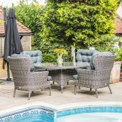 Aspen Gazebo Polycarbonate Roof With Curtains