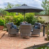 Katie Blake Garden Furniture Mayberry Love Chair with Ottoman