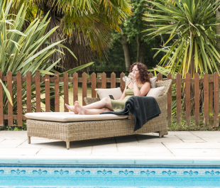 Katie Blake Garden Furniture Mayberry Sun Lounger With Cushion