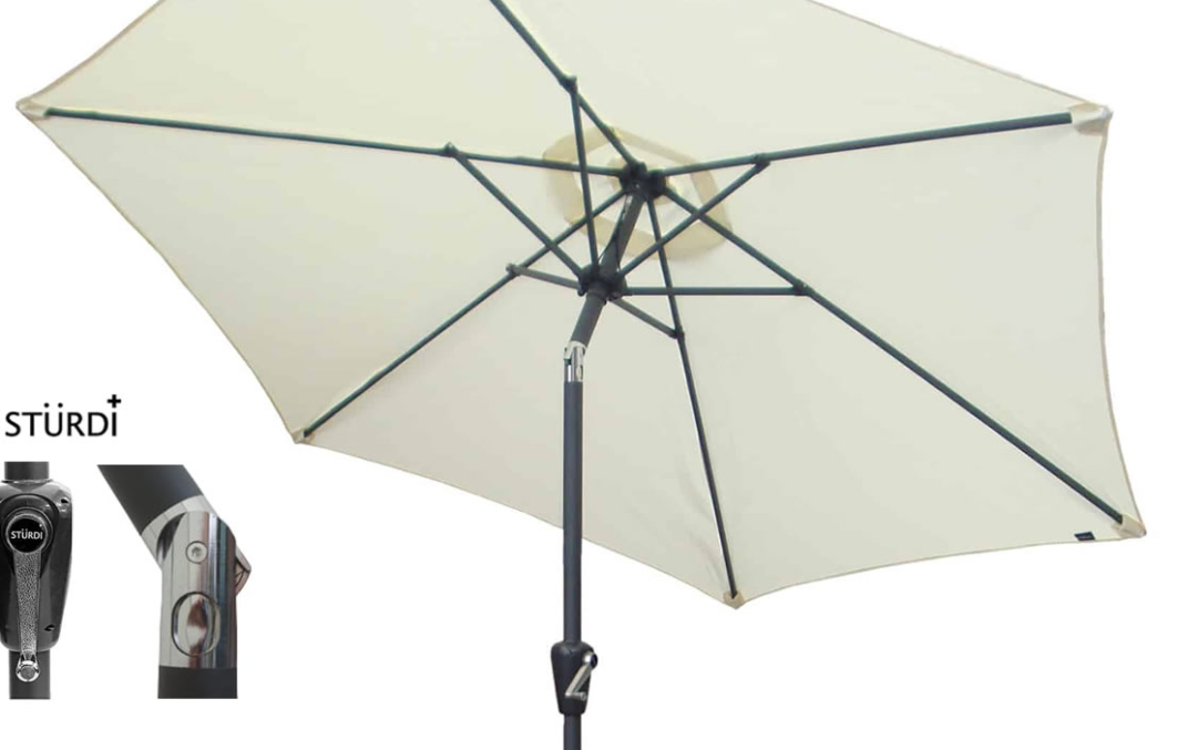 Stürdi Plus 2.5m Round Aluminium Parasol