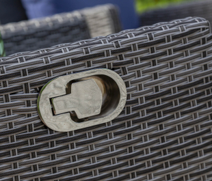 Sandringham Fire Pit Set 6 Recliner Round Table