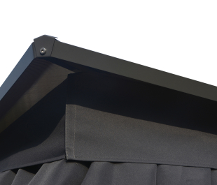 Aspen Gazebo Polycarbonate Roof With Curtains