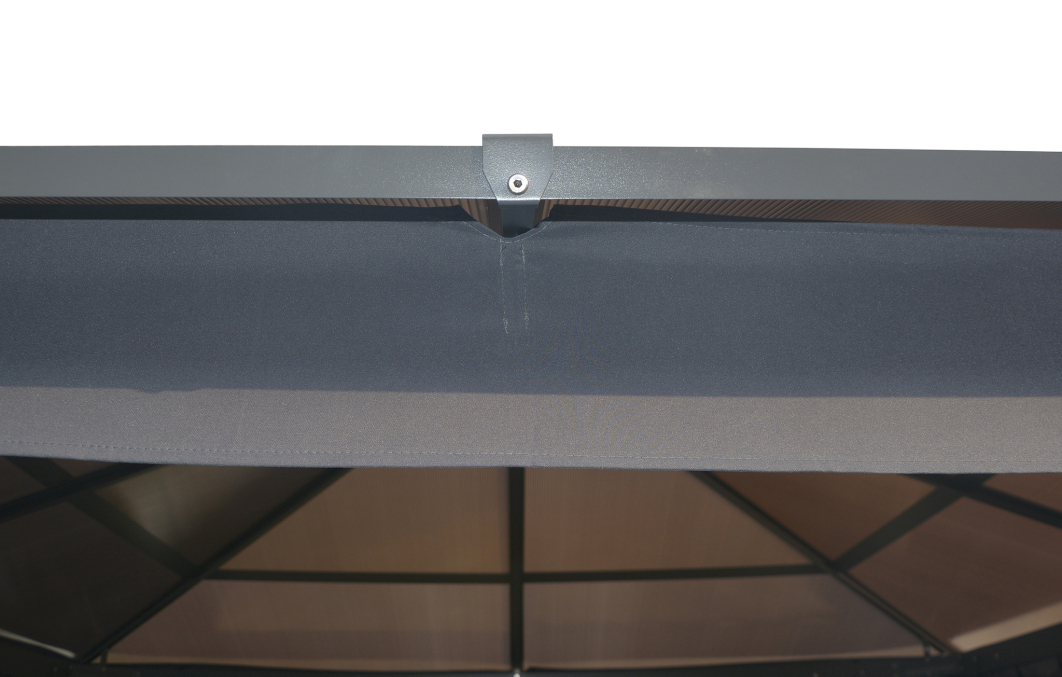 Aspen Gazebo Polycarbonate Roof With Curtains